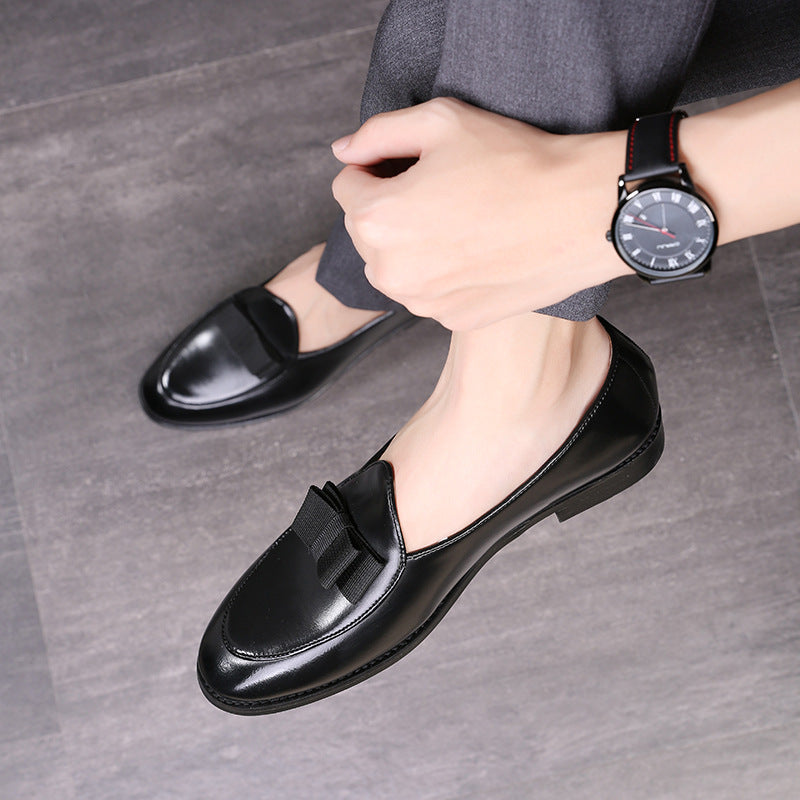 Men's Bow Fashion British One Pedal Leather Shoes