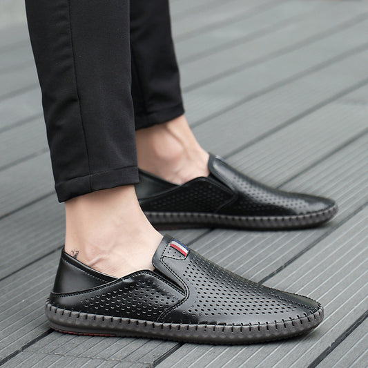Men's Summer Soft Bottom Outdoor Breathable Hollow Perforated Casual Shoes
