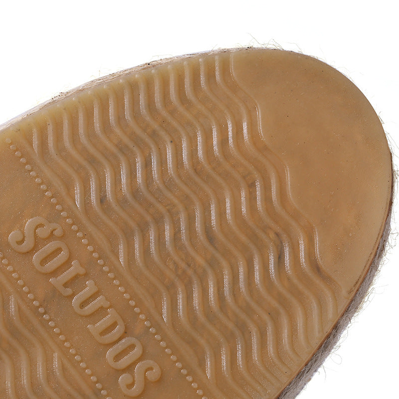 Straw Woven Ramie Sole Slip-on Lazy Loafers