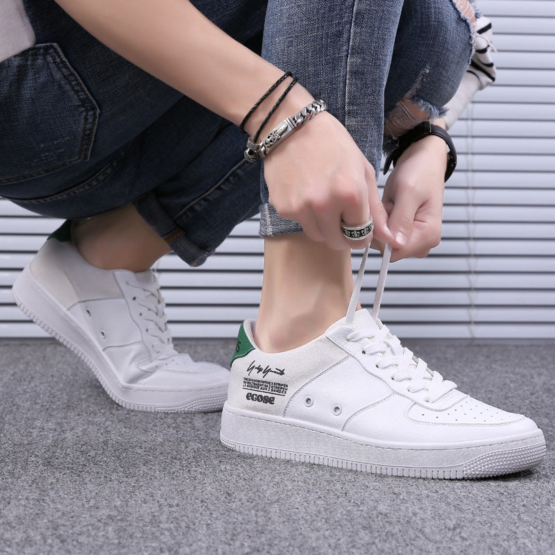 Men's Autumn Board Breathable Korean Fashionable White Sneakers