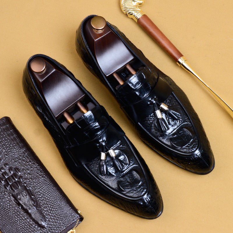 Men's Crocodile Tassel Business Leisure During The Leather Shoes