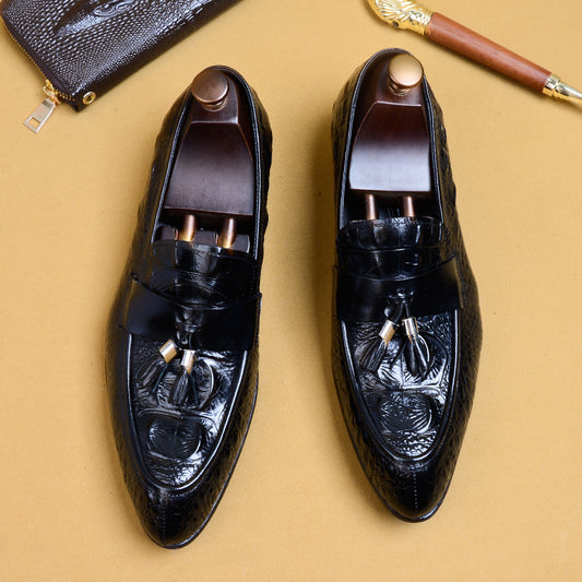 Men's Crocodile Tassel Business Leisure During The Leather Shoes