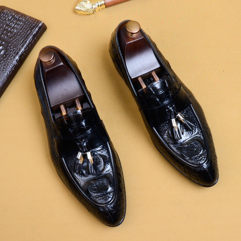 Men's Crocodile Tassel Business Leisure During The Leather Shoes