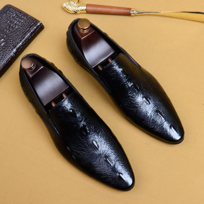 Men's Genuine Formal Top Layer Cowhide British Leather Shoes