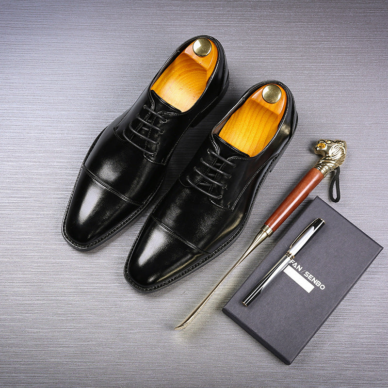 Men's Business Formal Wear British Extra Large Leather Shoes