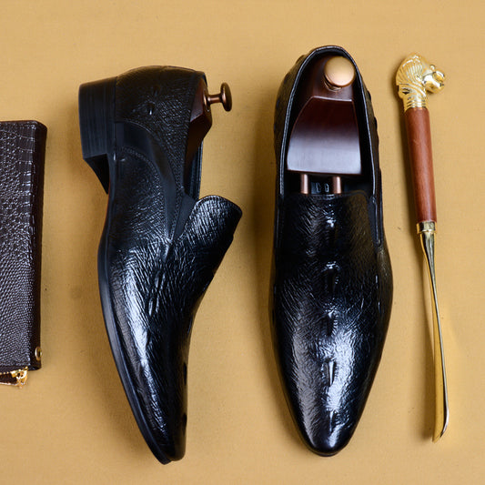 Men's Genuine Formal Top Layer Cowhide British Leather Shoes