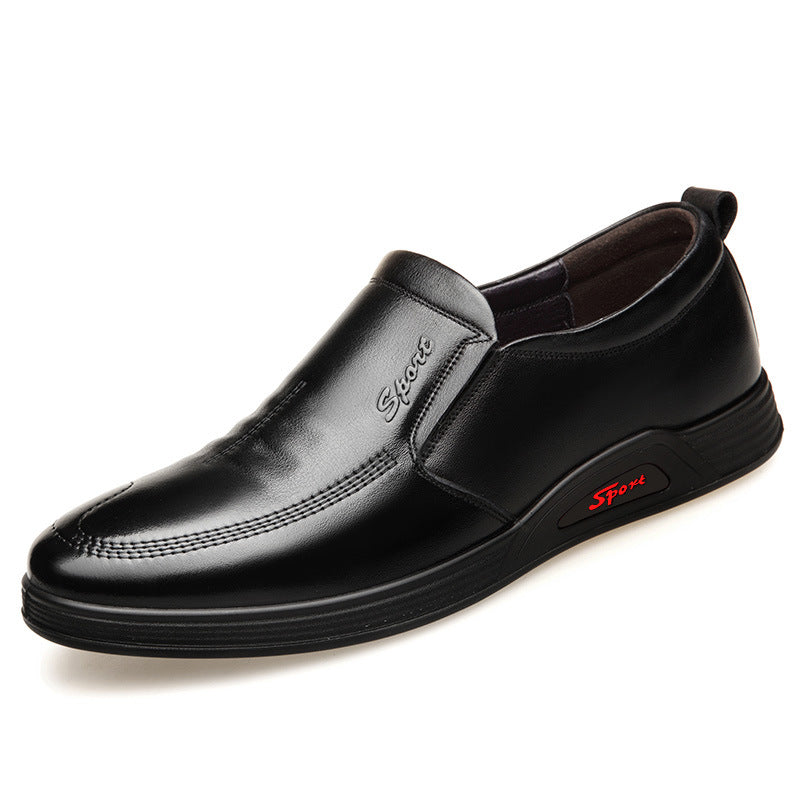 Men's Pumps Genuine Soft Bottom Cutout Breathable Lazy Casual Shoes
