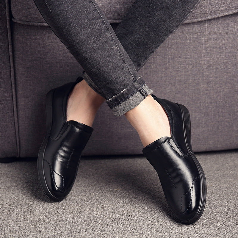 Men's Pumps Genuine Soft Bottom Cutout Breathable Lazy Casual Shoes