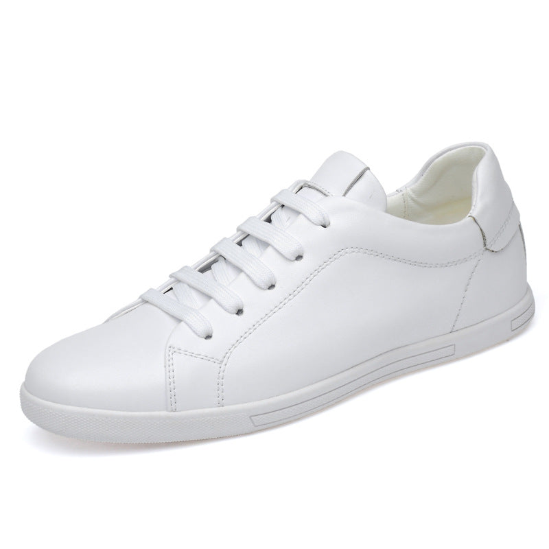 Men's Korean Style Trendy Flat White Soft Sneakers