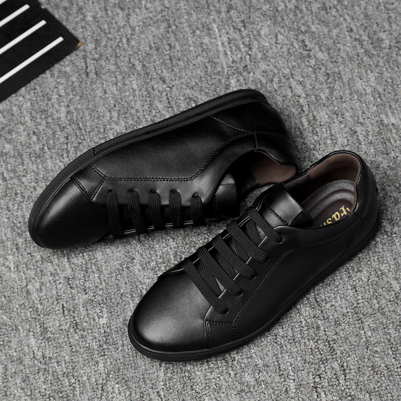 Men's Korean Style Trendy Flat White Soft Sneakers