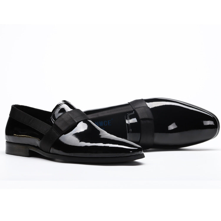 Patent British Business Dress Slip On Leather Shoes