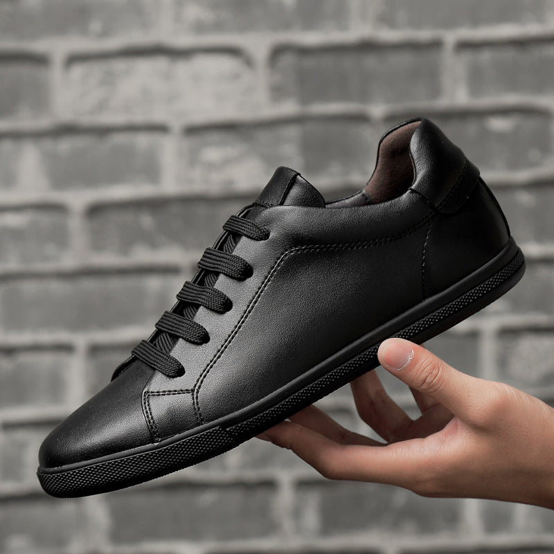 Men's Korean Style Trendy Flat White Soft Sneakers