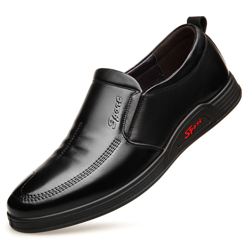 Men's Pumps Genuine Soft Bottom Cutout Breathable Lazy Casual Shoes
