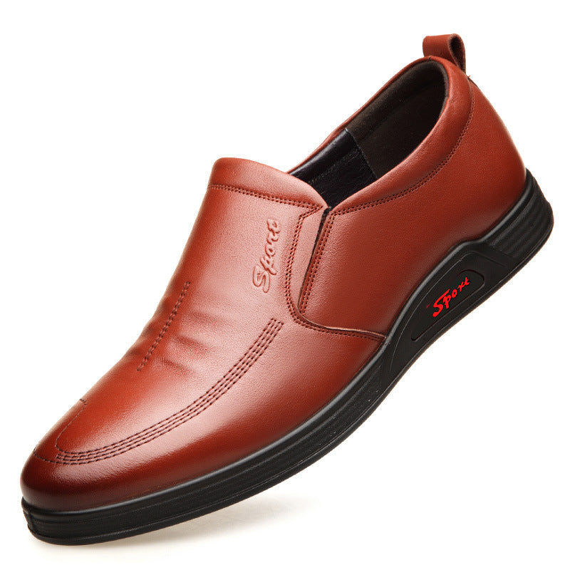 Men's Pumps Genuine Soft Bottom Cutout Breathable Lazy Casual Shoes