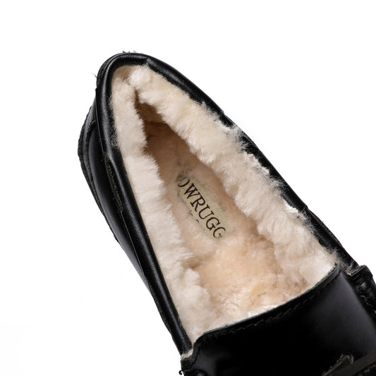 Men's Waterproof Fur Australian Sheep Integrated Veet Warm Loafers