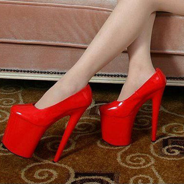 Women's High Platform Spring Professional Patent Stiletto Women's Shoes