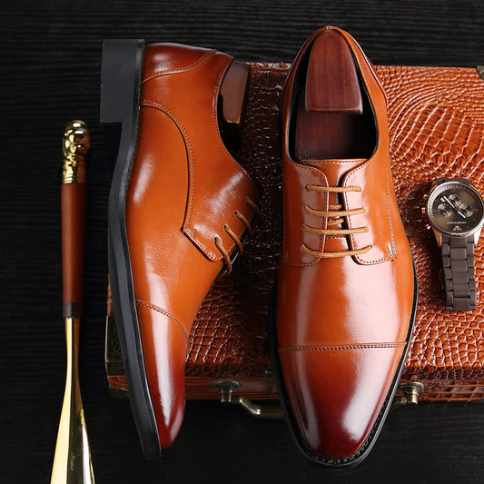 Men's Business Formal Wear British Extra Large Leather Shoes
