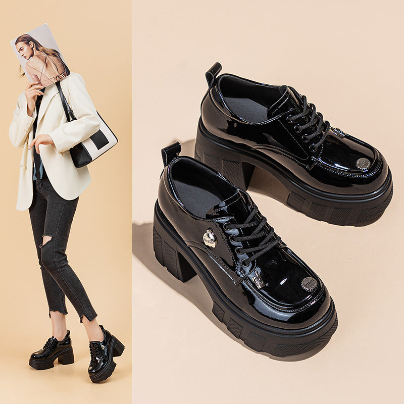 Women's Autumn Fashionable Chunky Platform Small Height Loafers