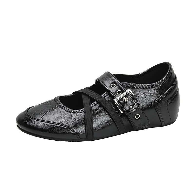 Invisible Height Increasing Insole Ballet Vintage Low-cut Casual Shoes