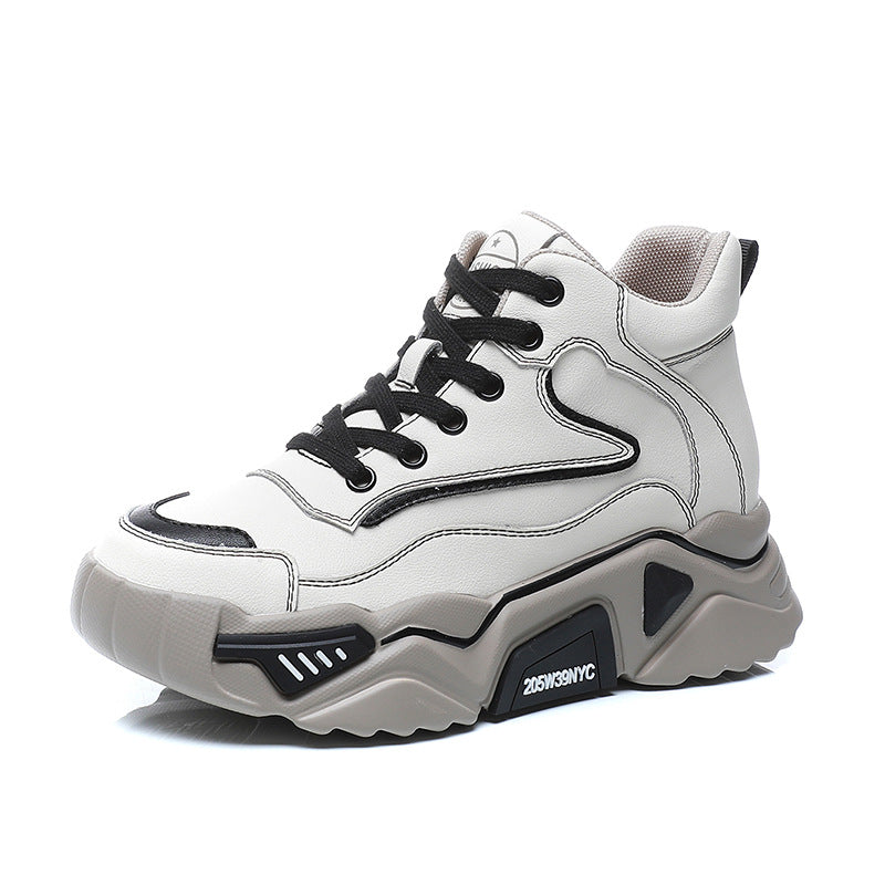 Women's Thick-soled Korean Fashionable Genuine Dad Lightweight Sneakers