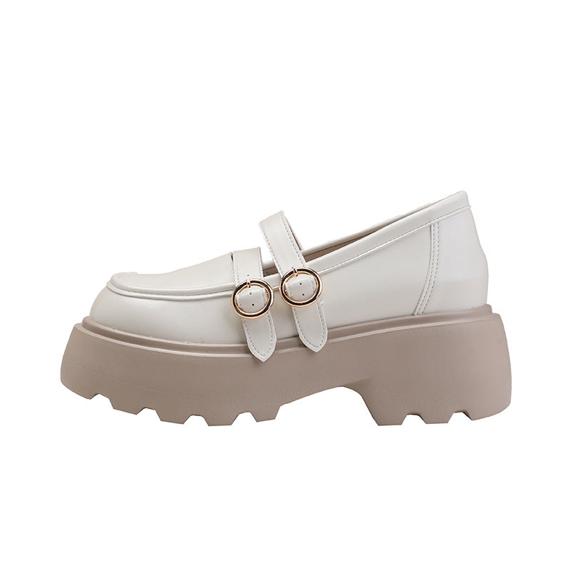 Women's Increasing Insole Platform Chunky High Mary Loafers