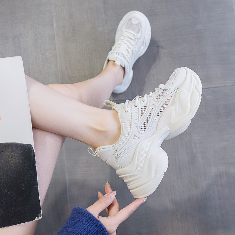 Women's Height Increasing Running Spring Dancing Thick Casual Shoes