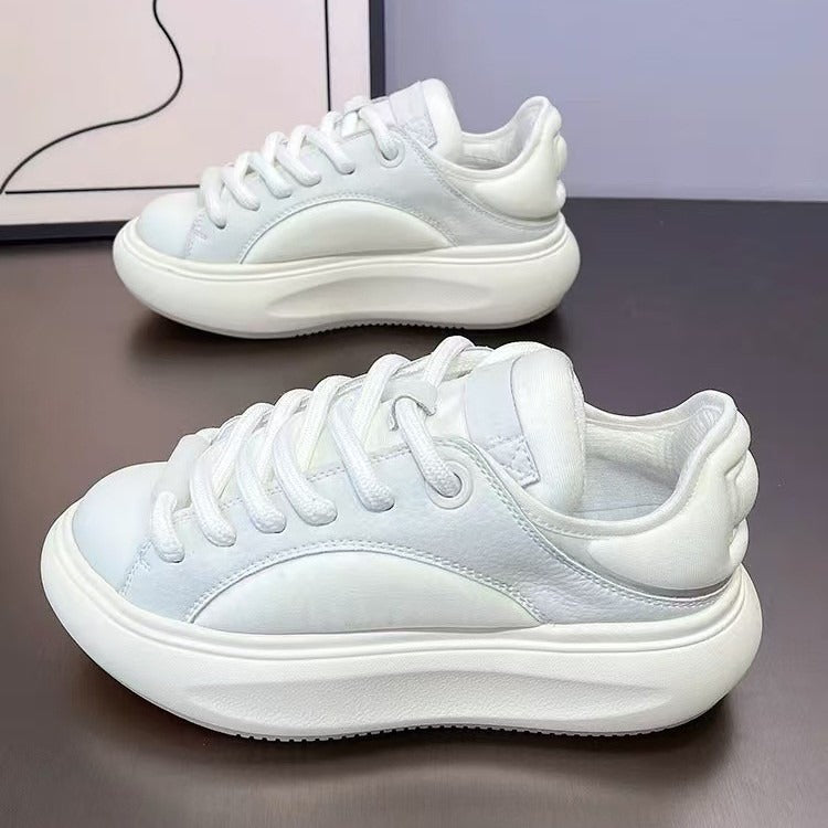 Women's Platform White Fashionable Sports Breathable Bread Women's Casual Shoes