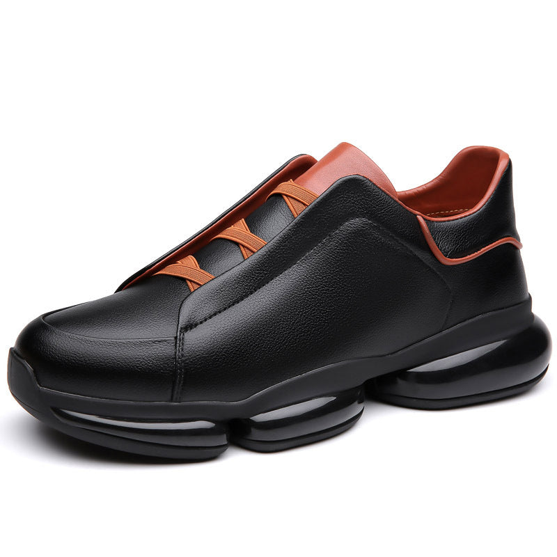 Men's Sports Comfortable Board Series Height Increasing Men's Casual Leather Shoes