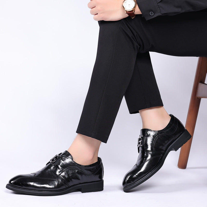 Men's Autumn Formal Business Soft Bottom British Leather Shoes