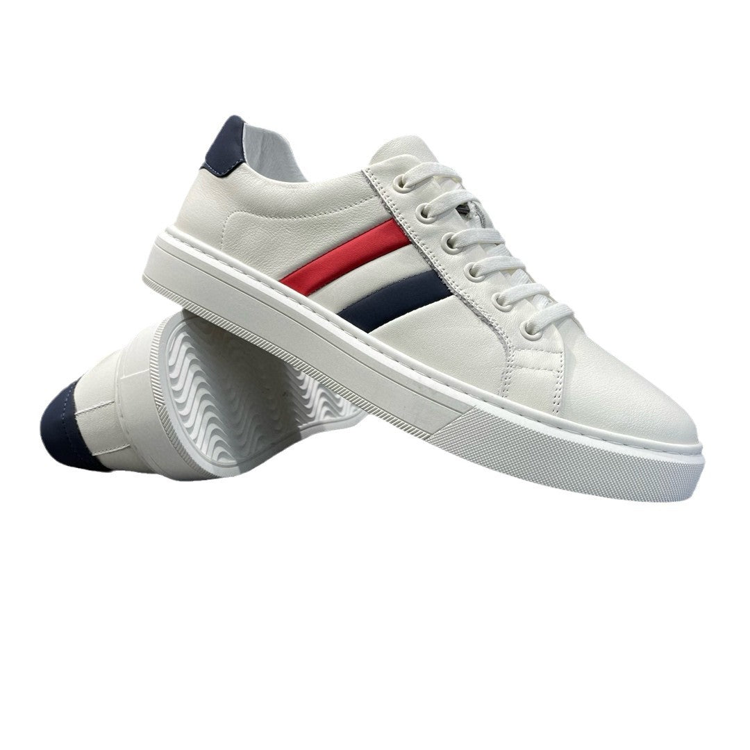 Men's White Spring Fashionable Fashion Trendy Boys Flat Men's Board Shoes