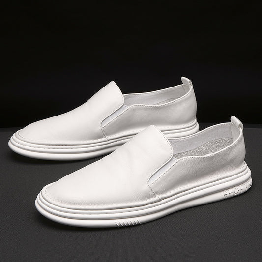 Men's One Pedal Breathable Korean Lazy White Loafers