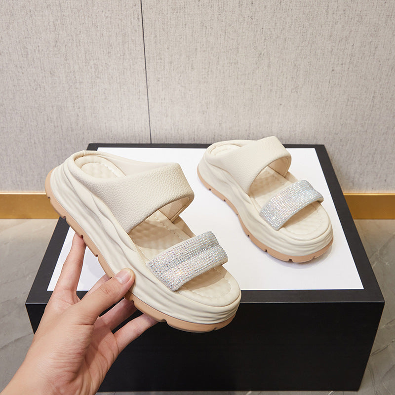 Women's Summer Thick-soled Height Increasing Outdoor High-grade Slippers