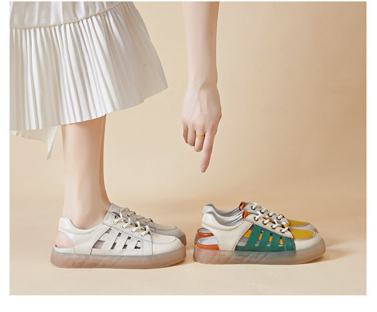 Women's Flat Comfort Round Toe Elastic Band Casual Shoes