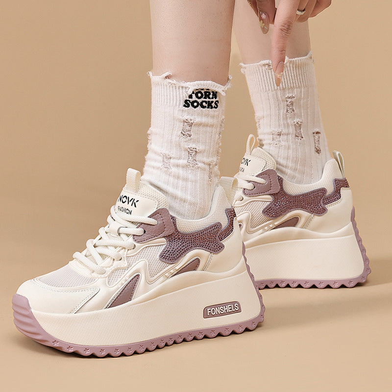 Women's Small Dad Fashionable Mesh Breathable Platform Women's Casual Shoes