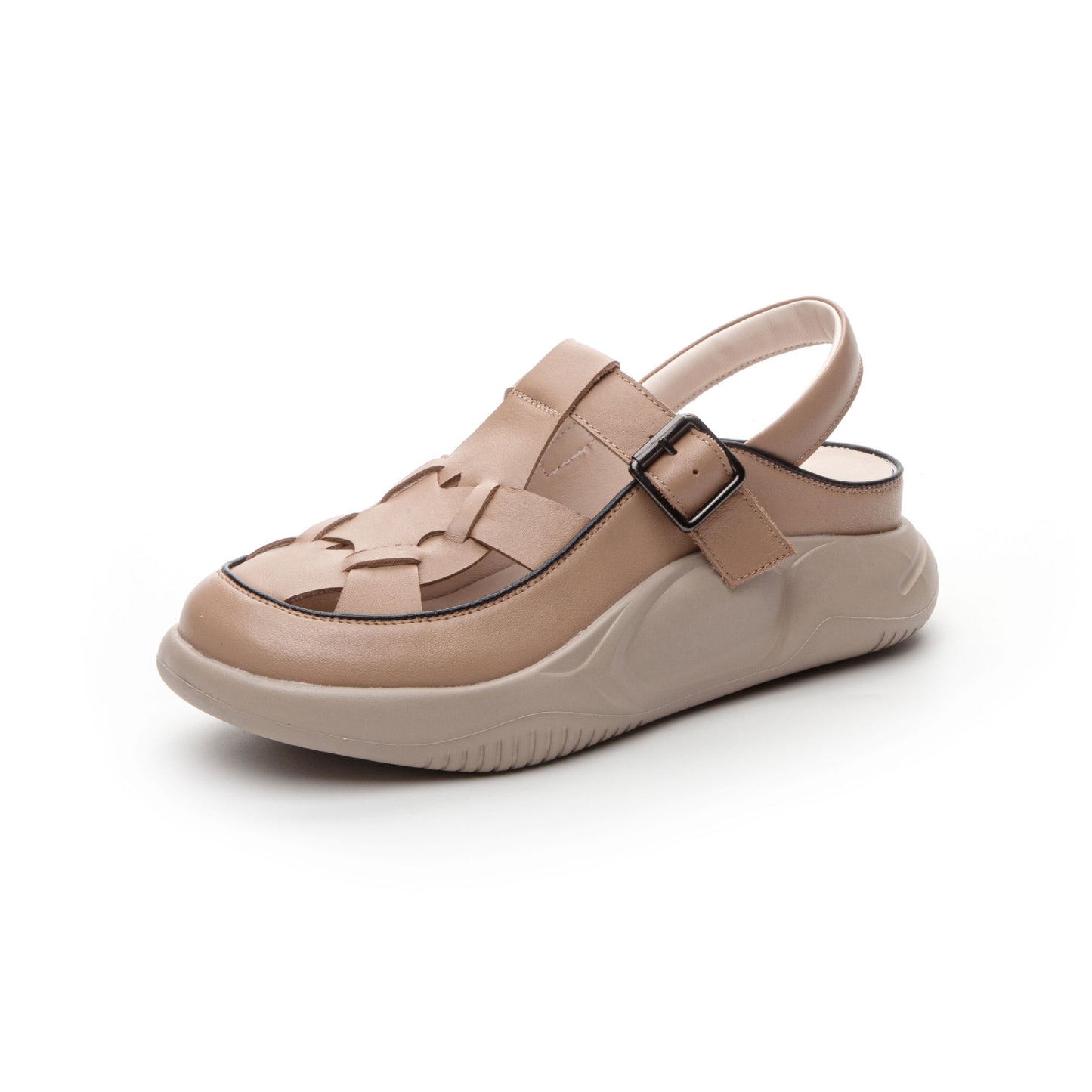 Layer Cowhide Summer Sports Closed Toe Sandals