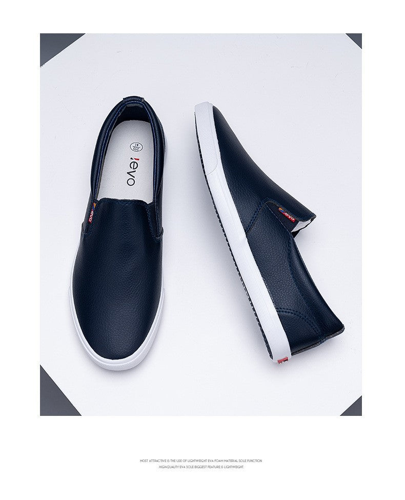 Men's Spring Surface Waterproof Solid White Thin Bottom Casual Shoes