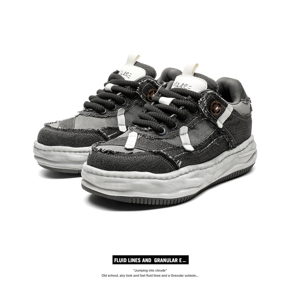 Men's Spring Design Invisible Height Increasing Distressed Sneakers