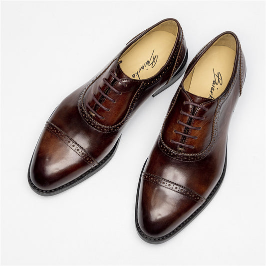 Men's Business Formal Wear British Style Pointed Leather Shoes