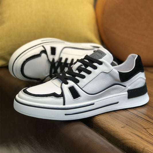 Men's European Goods Trendy White Color Matching Sneakers