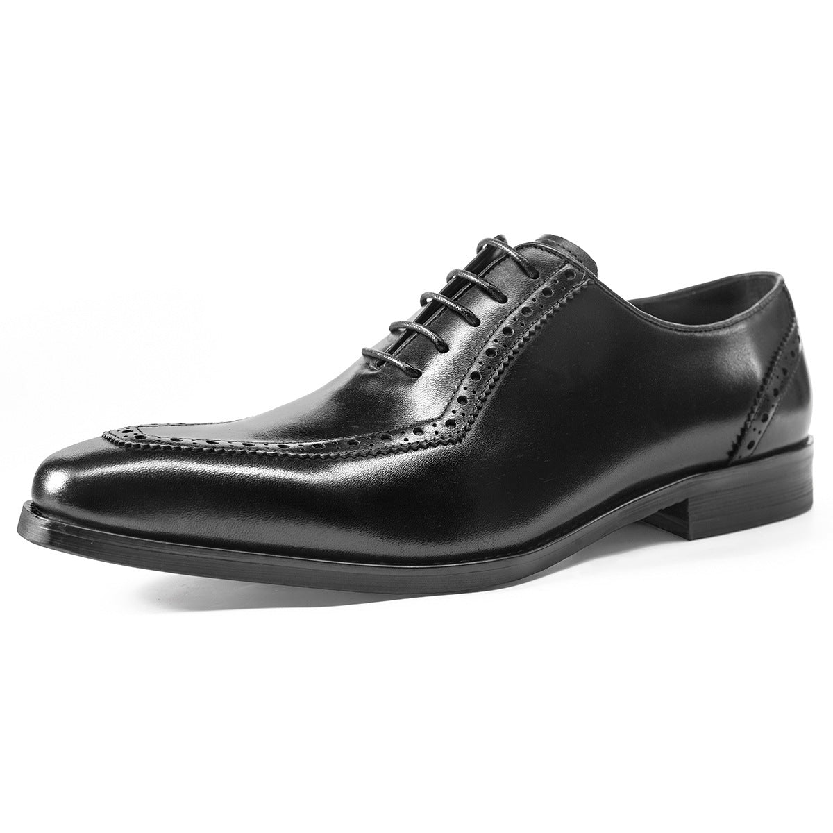 Men's Brogue Oxford Calf Pumps Business Formal Leather Shoes