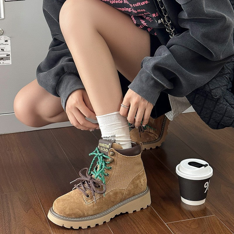 Women's Mom British Style Fashionable Short Booties Boots