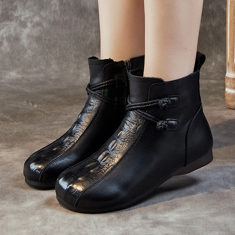 Women's Soft Bottom Ankle Mother Fleece-lined Waterproof Boots
