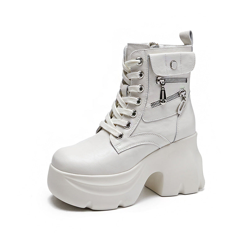 Women's British Style Platform Martin Fashion High Boots