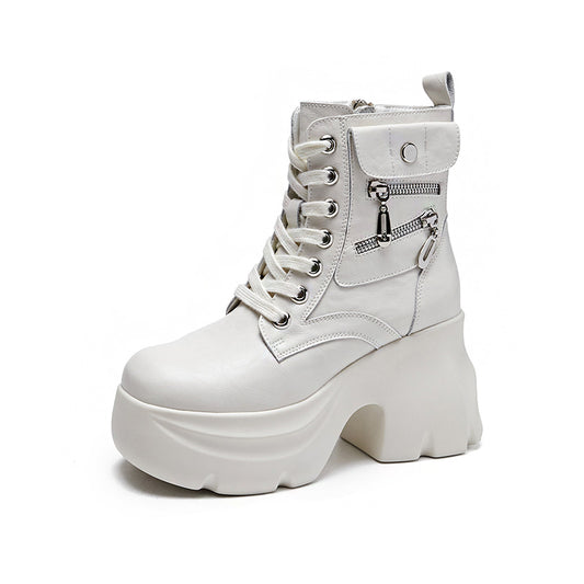 Women's British Style Platform Martin Fashion High Boots