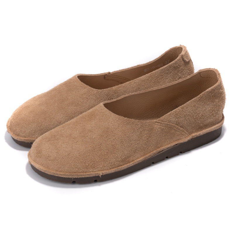 Women's & Men's Pumps Retro Round Toe Flat Bottom Casual Shoes