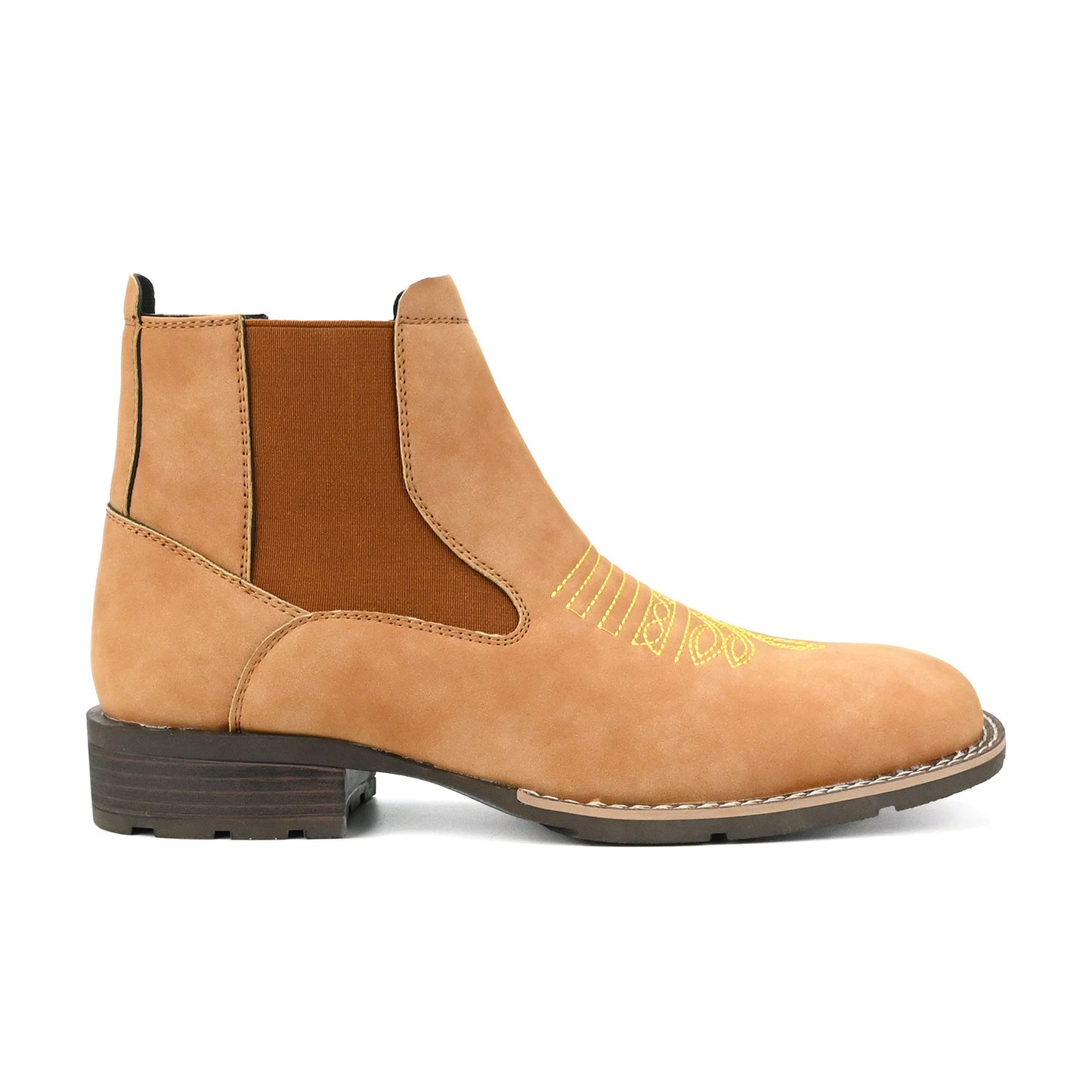 Men's Durable Embroidered Slip-on Chelsea Martin Boots