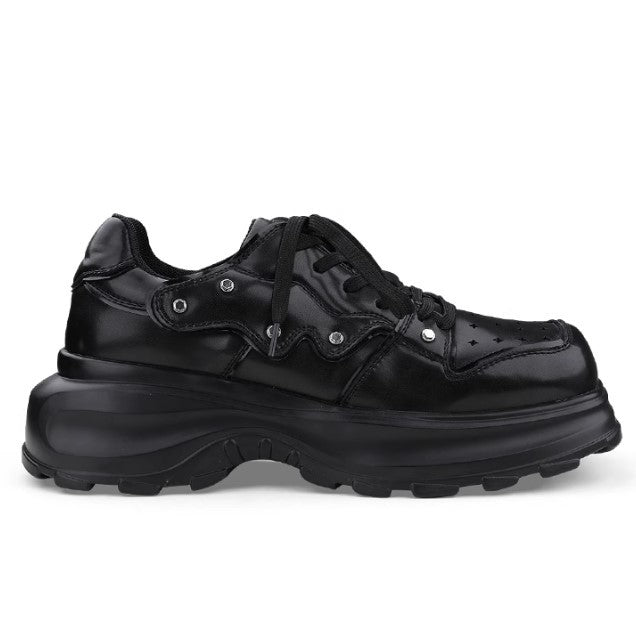 Men's Vintage Fashion Shallow Mouth Platform Thick Casual Shoes