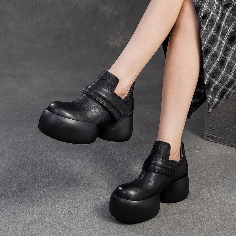 Women's Shu Thick Bottom Increased Retro Big Boots