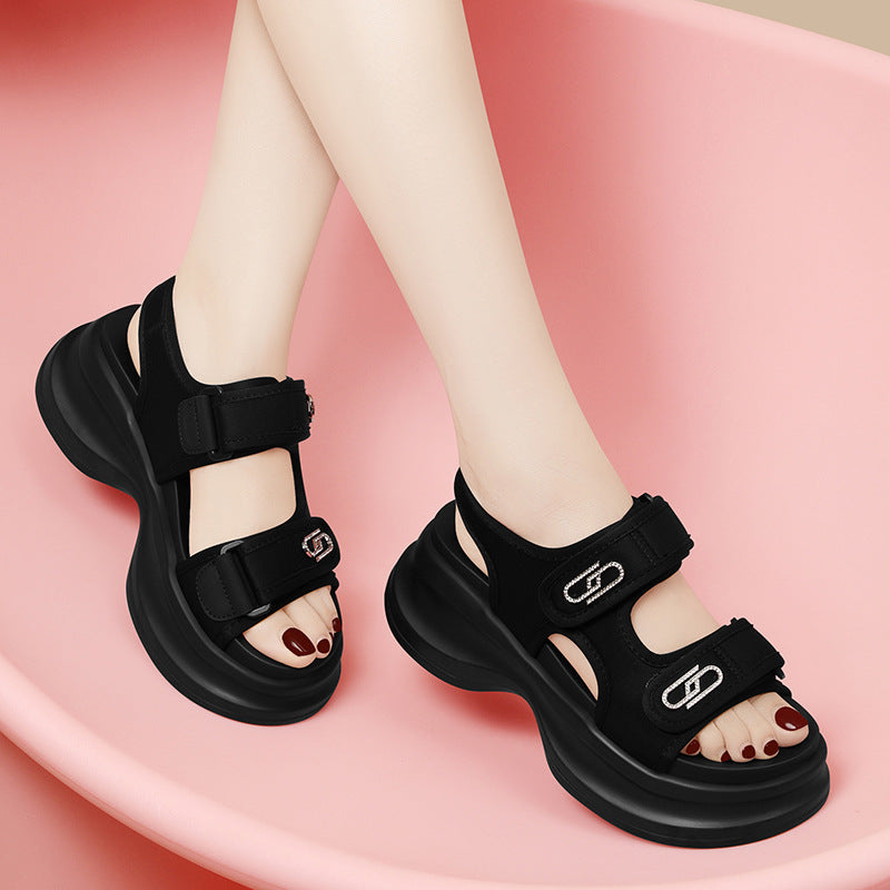 Women's Sports Summer Outer Wear Platform Fashion Velcro Roman Sandals