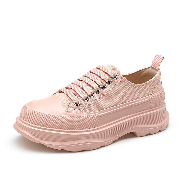 Women's Elegant Dad White Online Live Canvas Shoes
